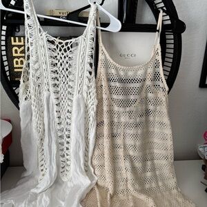 Target Cream and White Crochet Dresses